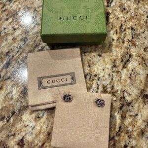 Gucci Twisted Silver Earrings